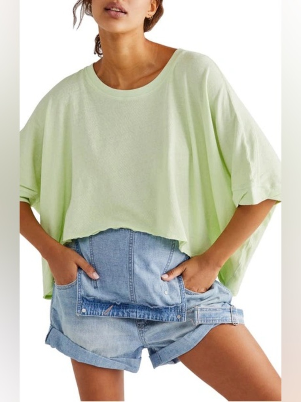 Free People We The Free Crop Top T Shirt Large